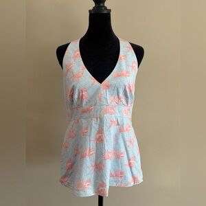 Vineyard Vines Shep & Ian Summer Catch Halter Top Shells Starfish Lined Tank Top